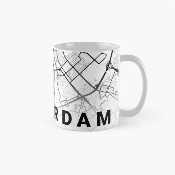 Item preview, Amsterdam black and white city map designed and sold by More than Myriad.