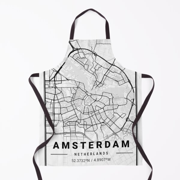 Item preview, Amsterdam black and white city map designed and sold by More than Myriad.