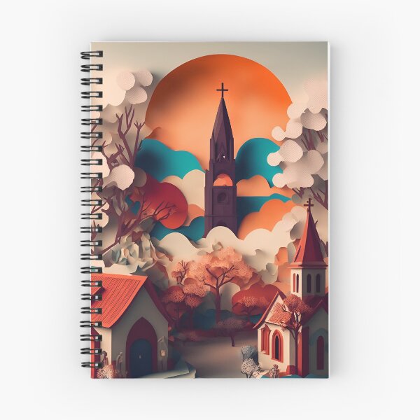 Item preview, Church View in Paper art style designed and sold by FormFinder.