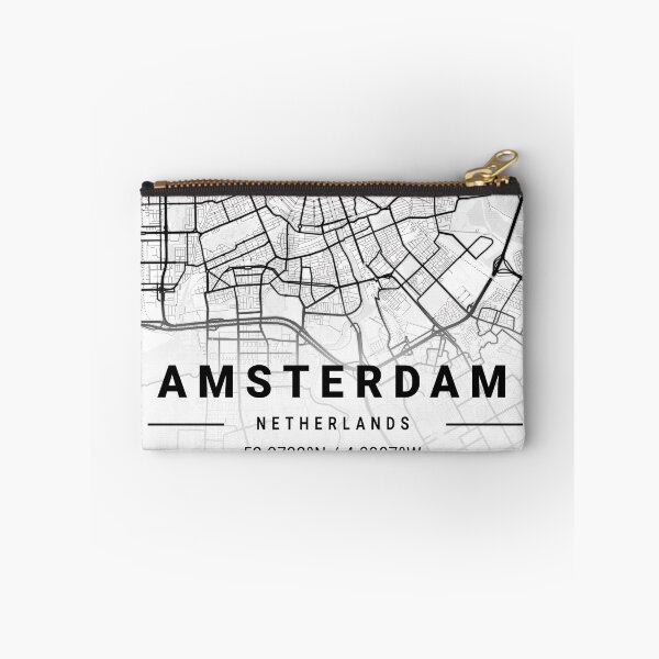 Item preview, Amsterdam black and white city map designed and sold by More than Myriad.