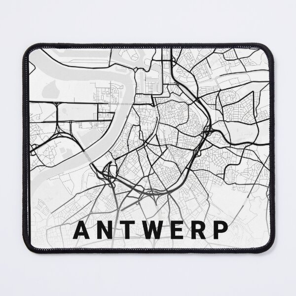 Item preview, Antwerp black and white city map designed and sold by More than Myriad.