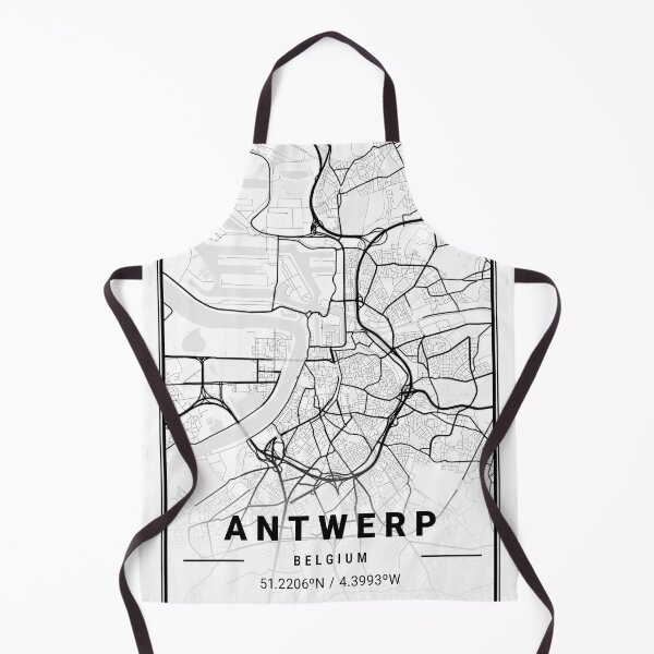 Item preview, Antwerp black and white city map designed and sold by More than Myriad.