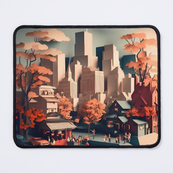 Item preview, City View in Paper art style designed and sold by FormFinder.