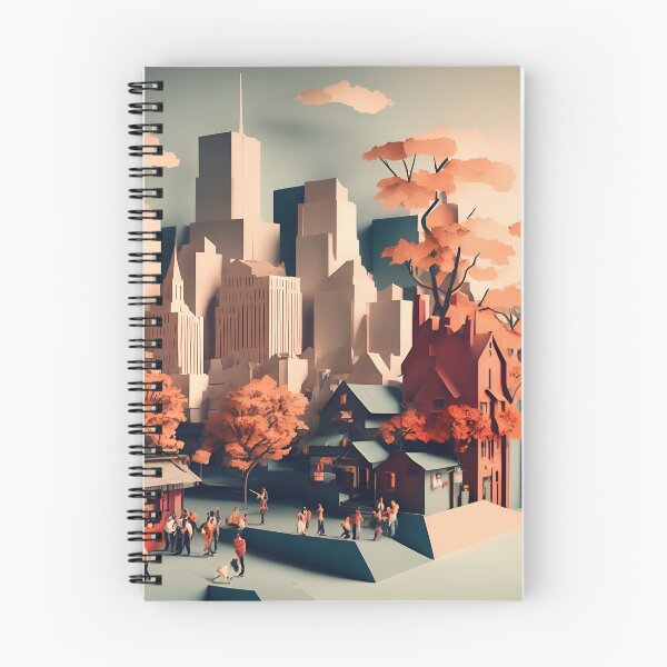 Item preview, City View in Paper art style designed and sold by FormFinder.