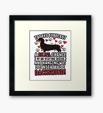 Hanging out with My Dachshund M17 Framed Print