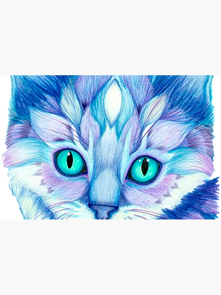 Beautiful Color Pencil Cat Face Drawing Laptop Skin By Epicgarment Redbubble