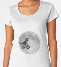 T-rex riding a bike Premium Scoop T-Shirt