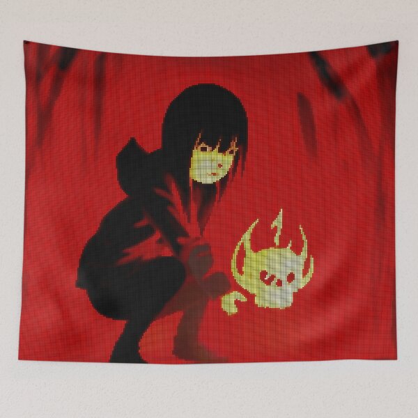 Item preview, Anime Style Flaming Glowing Skull 8-bit Pixel Art designed and sold by PixelDripped.