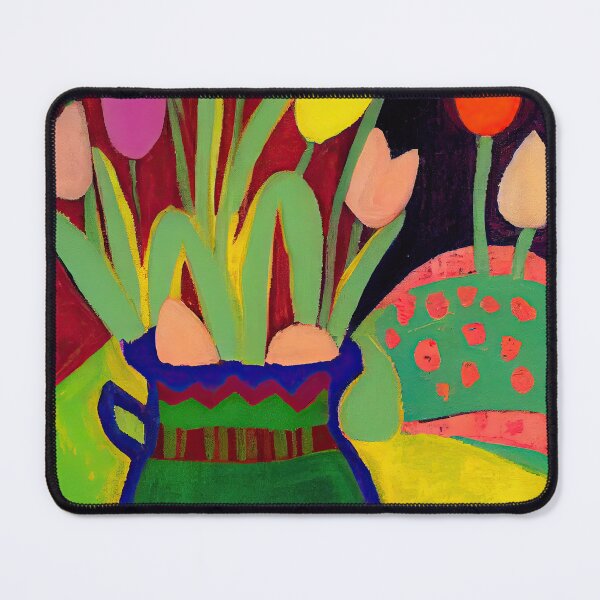 Item preview, Colorful Tulips in Vase Easter Painting designed and sold by PixelView Media.