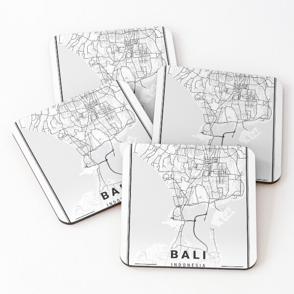 Item preview, Bali black and white map designed and sold by More than Myriad.