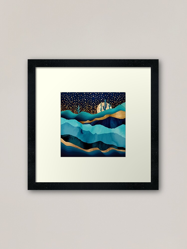 Alternate view of Indigo Desert Night Framed Art Print