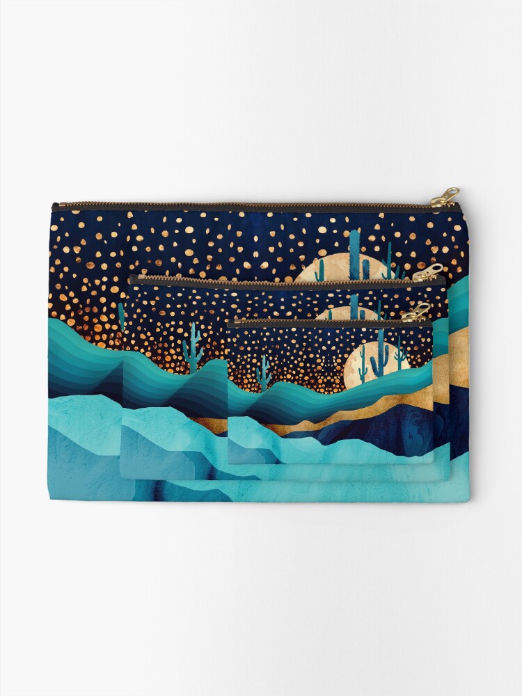 Alternate view of Indigo Desert Night Zipper Pouch