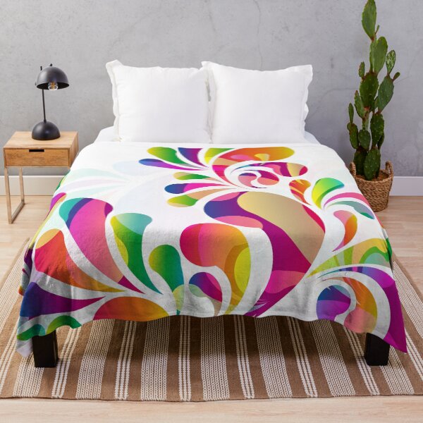 Item preview, Abstract rainbow colorful swirl trippy design designed and sold by MGuyerArt.