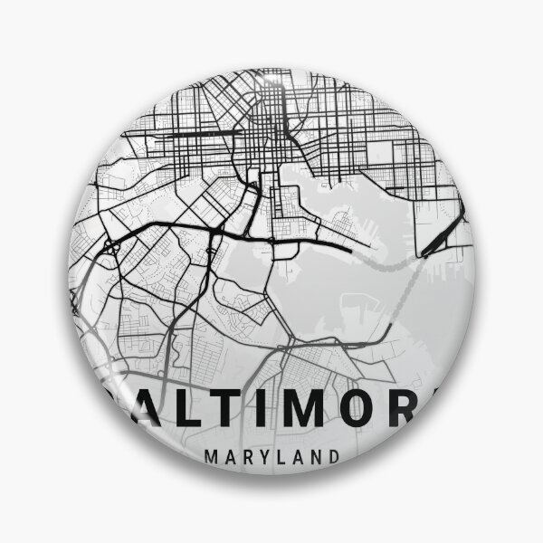 Item preview, Baltimore black and white map designed and sold by More than Myriad.