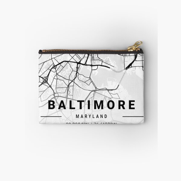 Item preview, Baltimore black and white map designed and sold by More than Myriad.