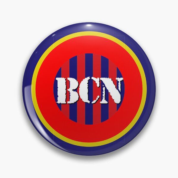 Item preview, BCN Barcelona Catalunya Barca Red Blue Yellow Retro Mod designed and sold by ModSupporters.