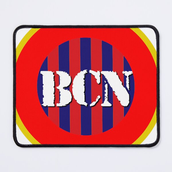 Item preview, BCN Barcelona Catalunya Barca Red Blue Yellow Retro Mod designed and sold by ModSupporters.