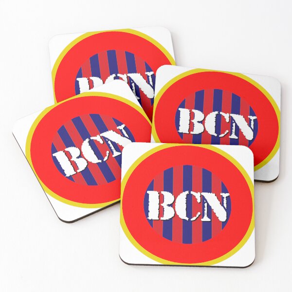 Item preview, BCN Barcelona Catalunya Barca Red Blue Yellow Retro Mod designed and sold by ModSupporters.