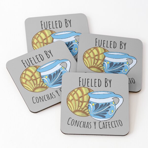 Item preview, Fueled By Conchas Y Cafecito - Yellow Blue designed and sold by that5280lady.