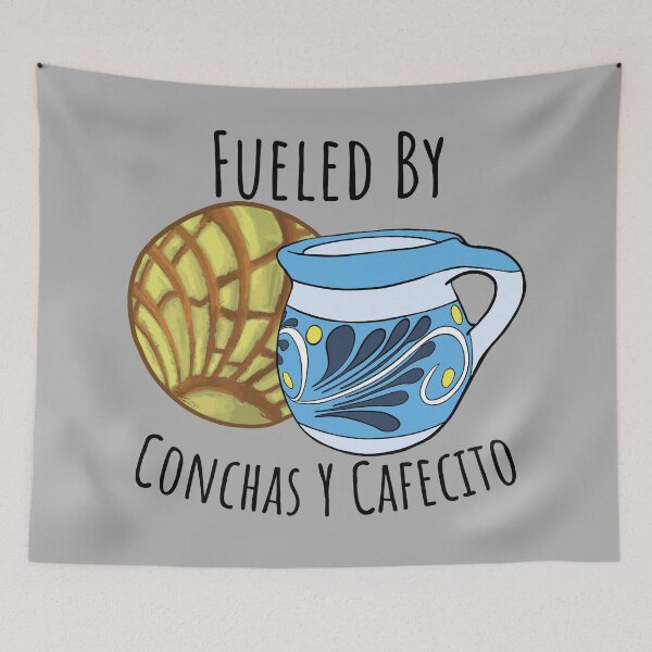 Item preview, Fueled By Conchas Y Cafecito - Yellow Blue designed and sold by that5280lady.