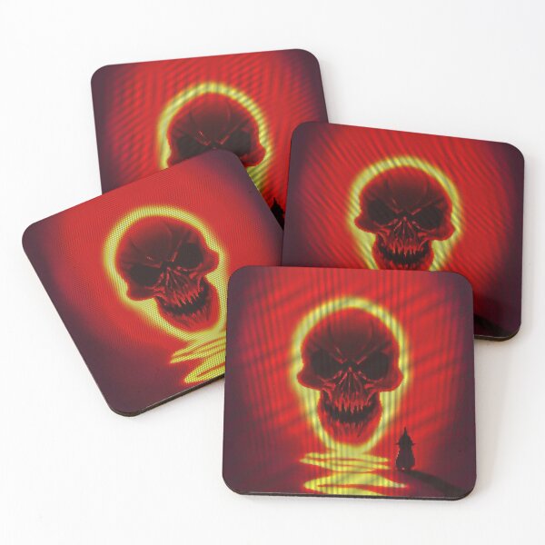 Aperçu de l'œuvre Flaming Glowing Skull 8-bit Pixel Art créée et vendue par PixelDripped.