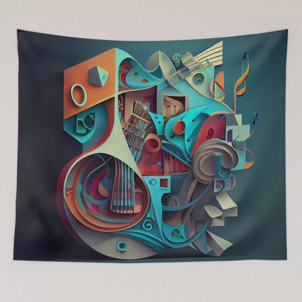 Item preview, A Puzzling Melody Digital Painting designed and sold by CodeAndColors.