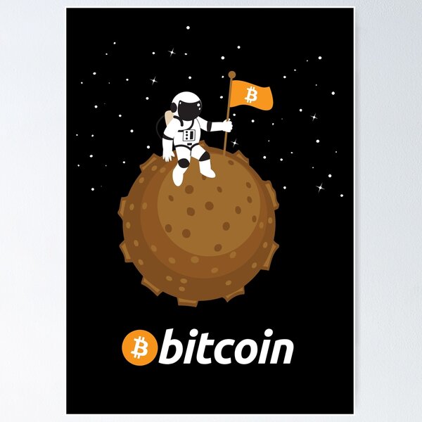 Item preview, Bitcoin to the moon! designed and sold by T-ShirtRevolt.