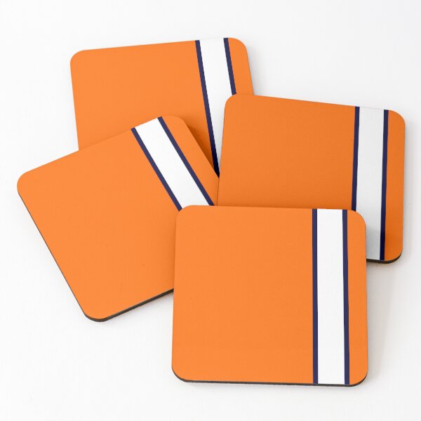Item preview, Luton Town Retro Away 1977 -78 Orange and White Navy Bars designed and sold by Sporting Colour.