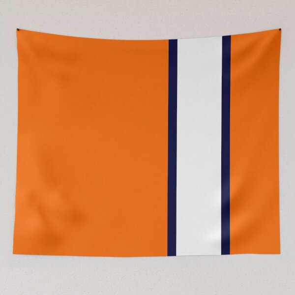 Item preview, Luton Town Retro Away 1977 -78 Orange and White Navy Bars designed and sold by Sporting Colour.