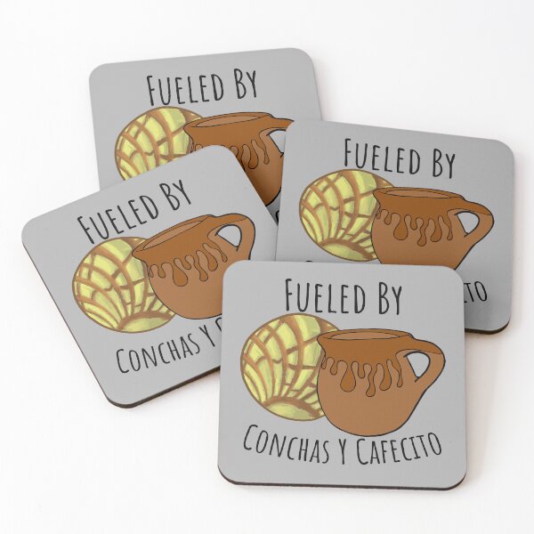 Item preview, Fueled By Conchas Y Cafecito - Yellow Brown designed and sold by that5280lady.