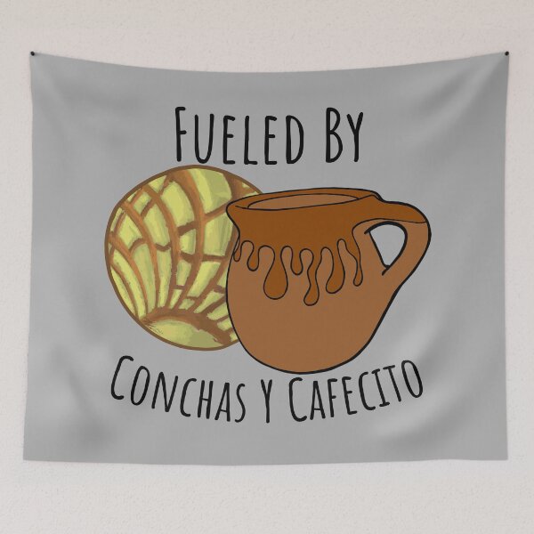 Item preview, Fueled By Conchas Y Cafecito - Yellow Brown designed and sold by that5280lady.