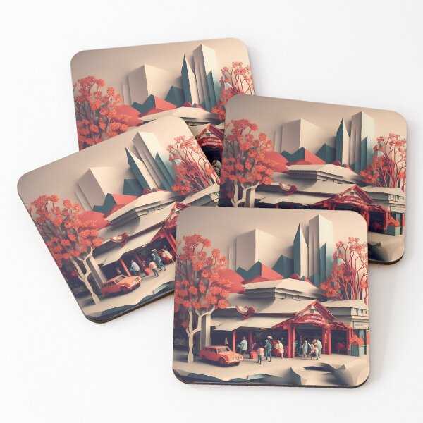 Item preview, Station City in Paper art style designed and sold by FormFinder.