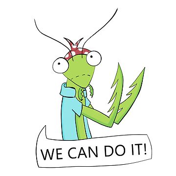 Artwork thumbnail, Rosie the Riveter Praying Mantis by astroauroran
