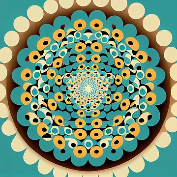 Vorschaubild zum Design Basic Dynamic Circular Country Pattern Digital Painting von CodeAndColors