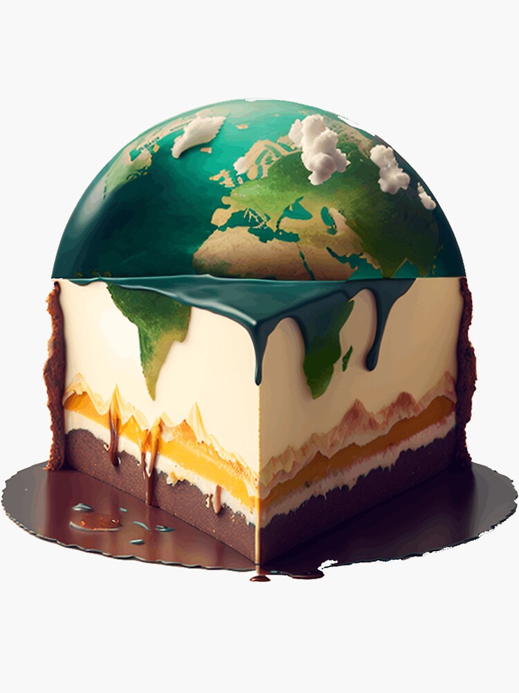 Earth shaped birthday cake 3d illustration ,generative ai 22820466 Stock  Photo at Vecteezy