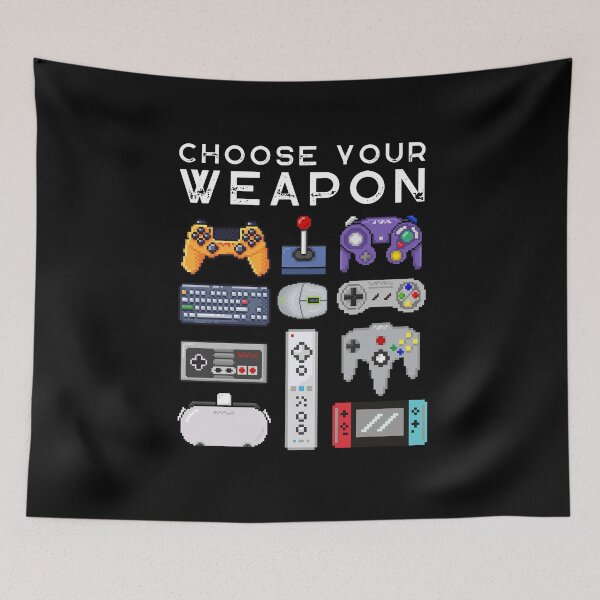 Item preview, Gamer Choose you weapon gamepads pixel art designed and sold by GraphicHabitatt.