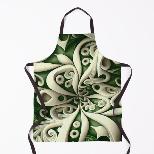 Item preview, Green White Natural Pattern Digital Painting designed and sold by CodeAndColors.