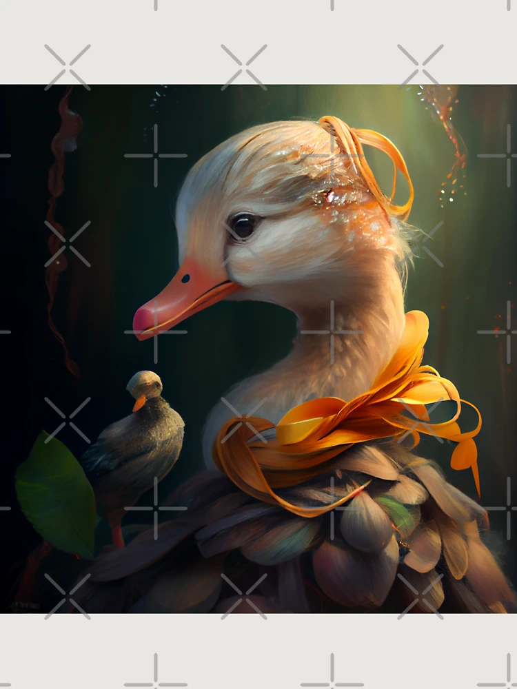Thumbnail 6 von 6, Premium Oversized Pullover, Charm of the Braid and the Duck Digital Painting designt und verkauft von CodeAndColors.