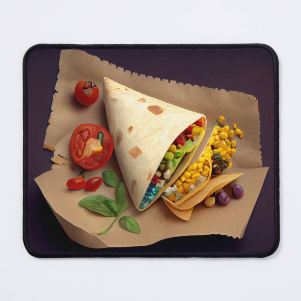 Item preview, A Taco-Lovers Dream Cornflower Quesadilla and Burritos Digital Painting designed and sold by CodeAndColors.