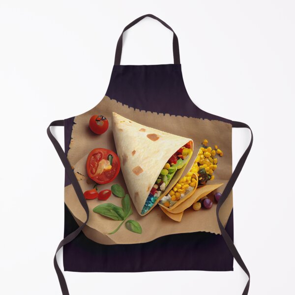 Item preview, A Taco-Lovers Dream Cornflower Quesadilla and Burritos Digital Painting designed and sold by CodeAndColors.