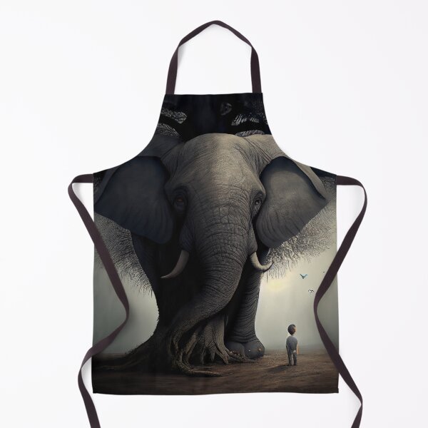 Aperçu de l'œuvre Elephant and the Monster in the Tree Digital Painting créée et vendue par CodeAndColors.