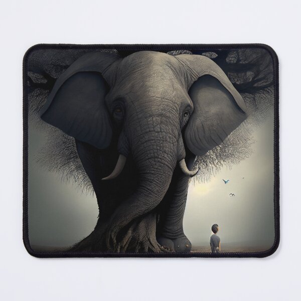 Item preview, Elephant and the Monster in the Tree Digital Painting designed and sold by CodeAndColors.