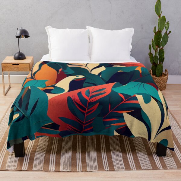 Aperçu de l'œuvre Abstract Tropical Pattern Digital Painting créée et vendue par CodeAndColors.