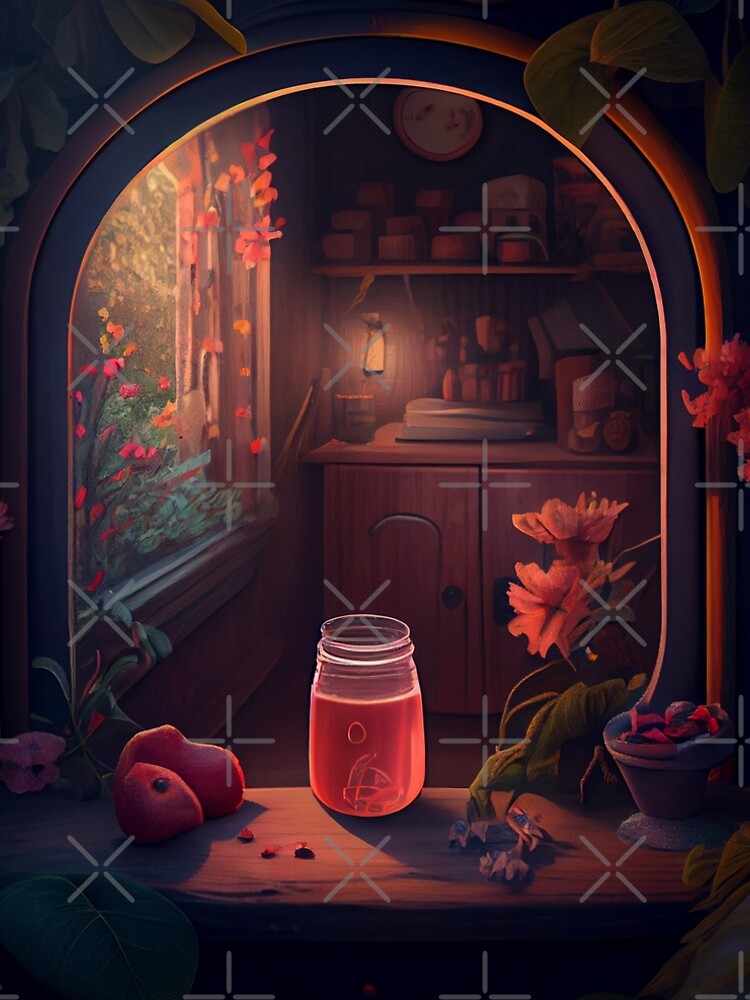 Aperçu 5 sur 5. Robe trapèze avec l'œuvre Sweet Nook Digital Painting créée et vendue par CodeAndColors.