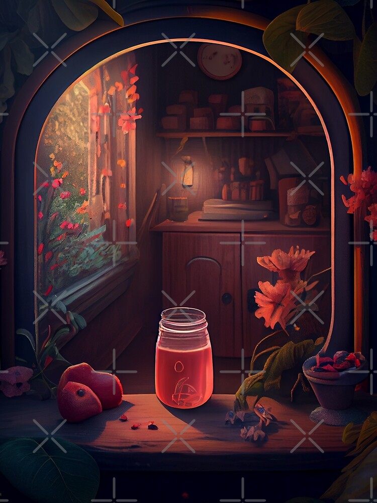 Thumbnail 3 von 3, Tuch, Sweet Nook Digital Painting designt und verkauft von CodeAndColors.