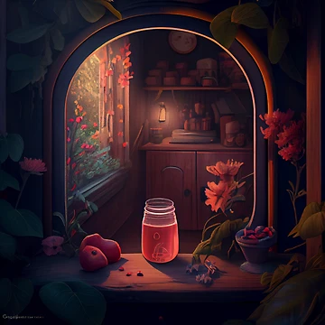 Vorschaubild zum Design Sweet Nook Digital Painting von CodeAndColors