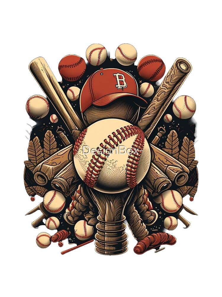Thumbnail 3 of 3, Scarf, Baseball designed and sold by DesignBox-.