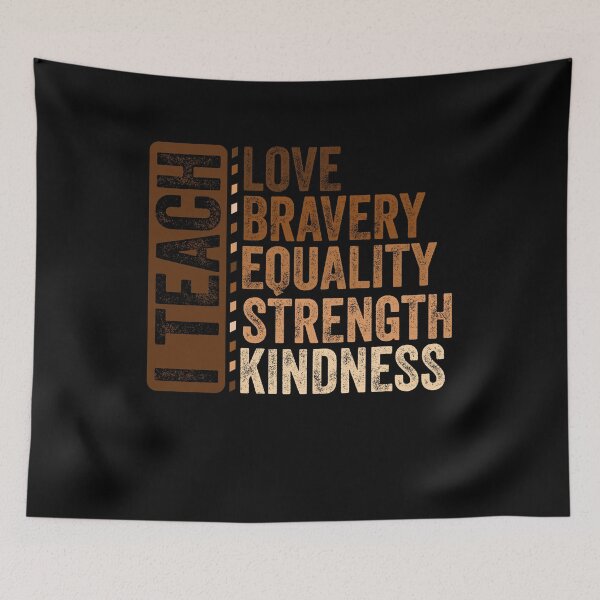 Item preview, I Teach Love Bravery Equality Black African American Teacher designed and sold by Vintagearea.