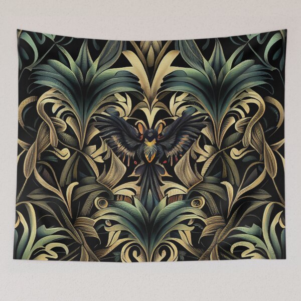 Aperçu de l'œuvre Gothic Tropical Pattern Digital Painting créée et vendue par CodeAndColors.