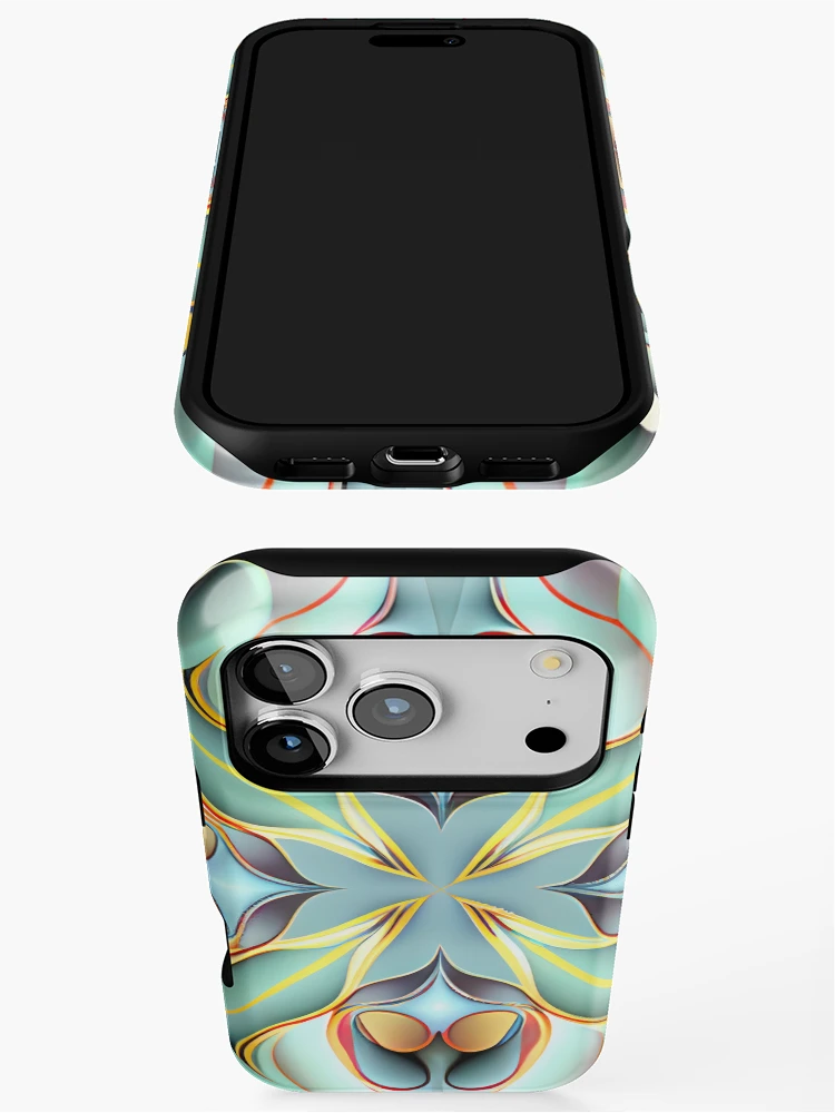 Thumbnail 3 of 4, iPhone Case, Dynamic Pastel Transitional Pattern Digital Painting designed and sold by CodeAndColors.